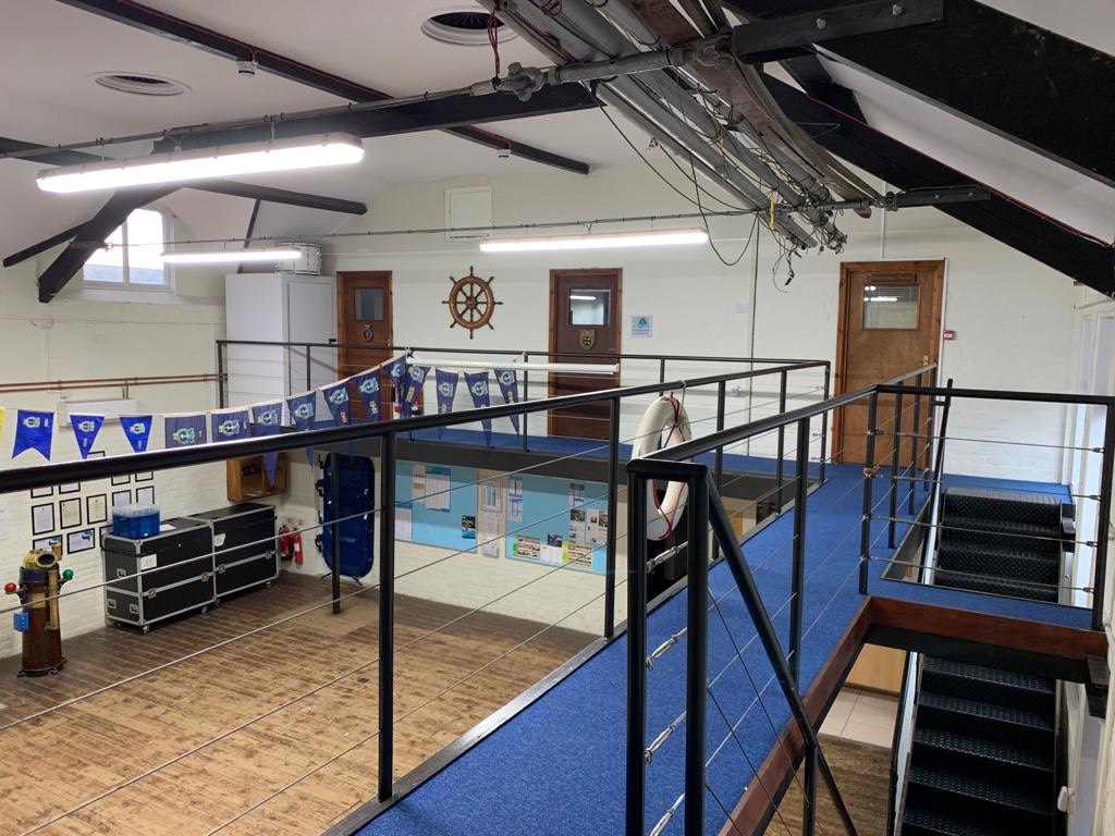 upstairs view outside classrooms