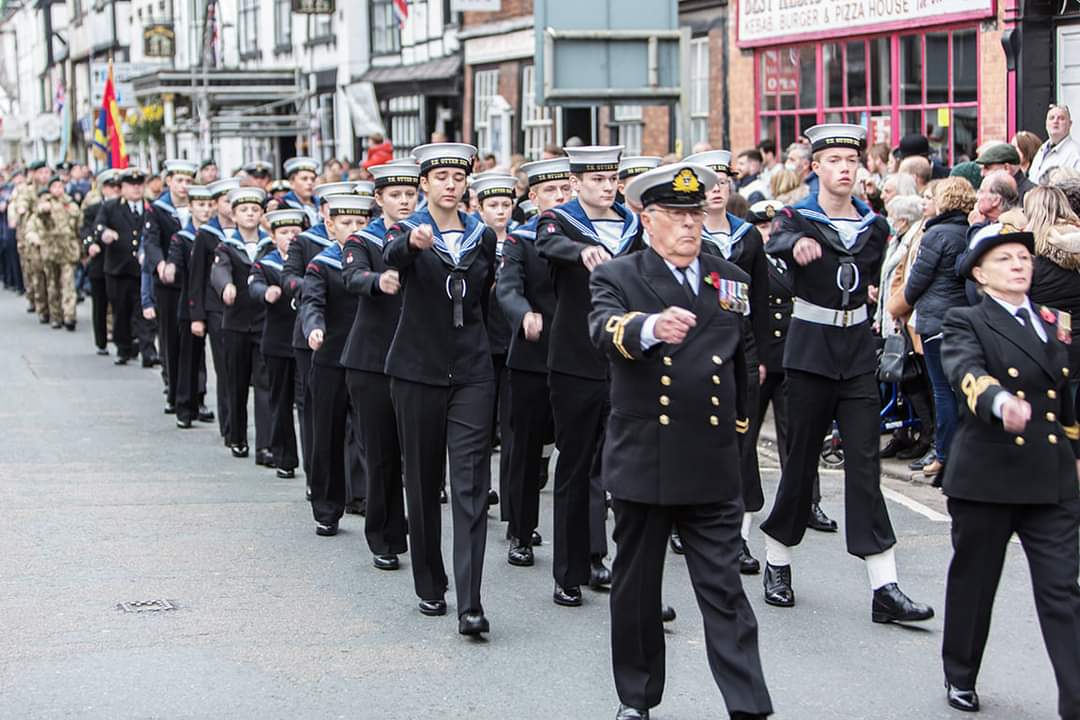 Parading through Tewkesbury