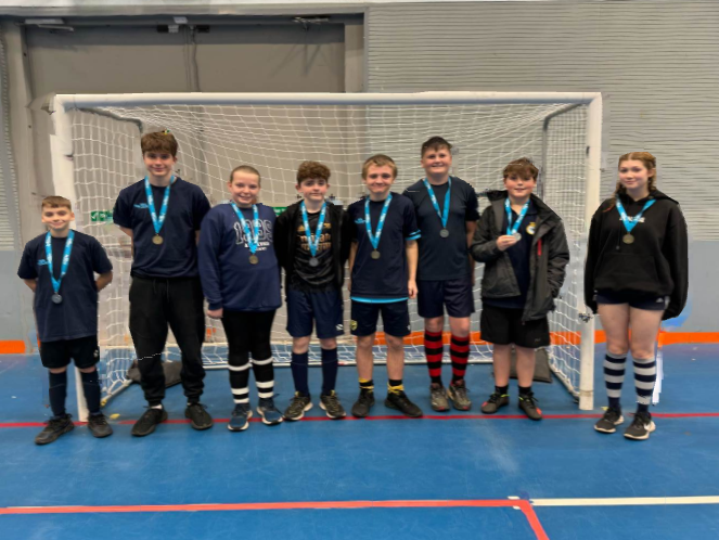 Cadets with their football medals